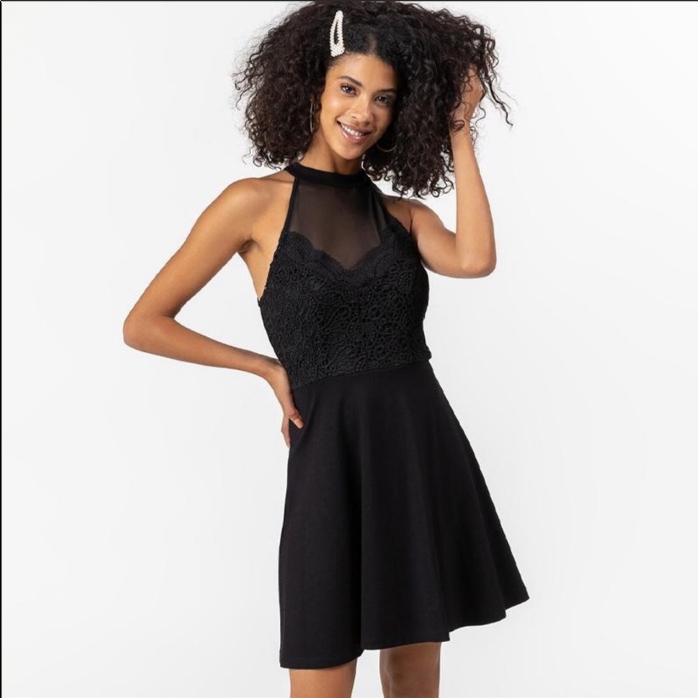 Francesca blue rain lace dress NWT